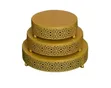 3-Piece Gold Cake Stand Set (25cm, 30cm, 35cm) - 2