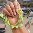 Single Mint and Lime Beaded Waistbead - 2