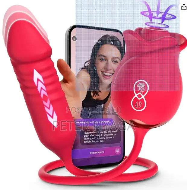 MOOLIGIRL Rose Vibrator 2-in-1 na G-Spot Thruster - 1