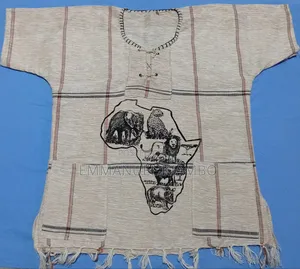 Alaia T-Shirt ya Kimafrika - Wanaume Nyeupe