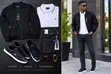 Kombati ya Wanaume: Jaketi Nyeusi, Polo Nyeupe, Jeans Slim - 2