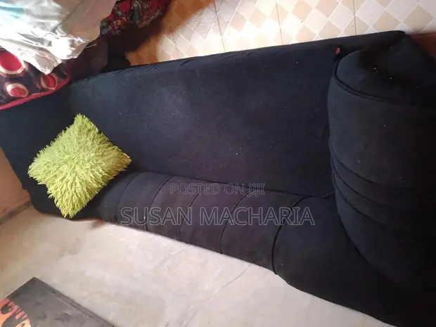 3 Seater Sofa - Black - 1
