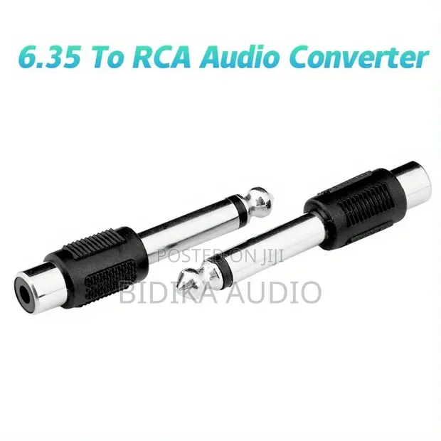 Adapta ya Sauti ya 6.35mm Mono Kiume kwenda RCA Kike - 1