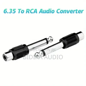 Adapta ya Sauti ya 6.35mm Mono Kiume kwenda RCA Kike