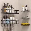 Seti ya Rafu za Bafu za Kuambaa Ukutani Bila Kuchimba - 1