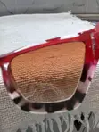 Classy Oversized Cat-Eye Sunglasses - Red & Tortoiseshell - 1