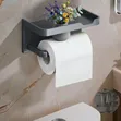 Kishikilia Tissue ya Choo na Rafu ya Simu - Kijivu Giza - 2