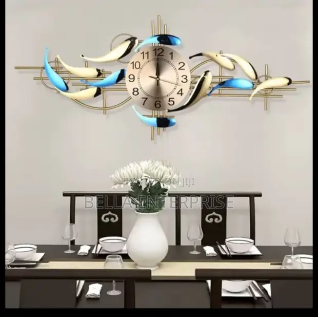 3D Creative Iron Wall Clock - Nyumbani Decor - 1