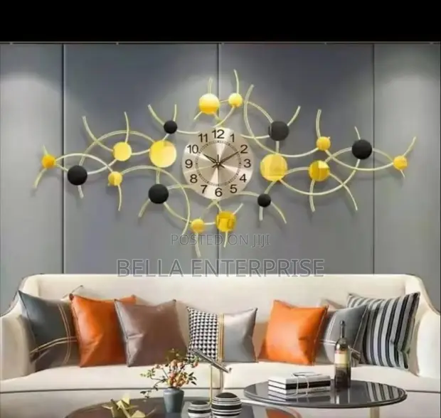 3D Creative Iron Wall Clock - Home Decor (65x100cm) - 1
