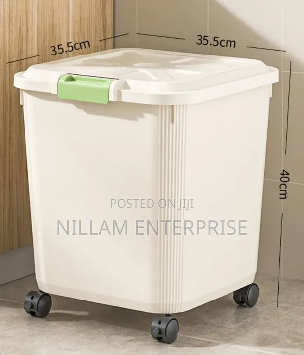 Food Grade Cereal Storage Buckets with Measuring Cup - 1