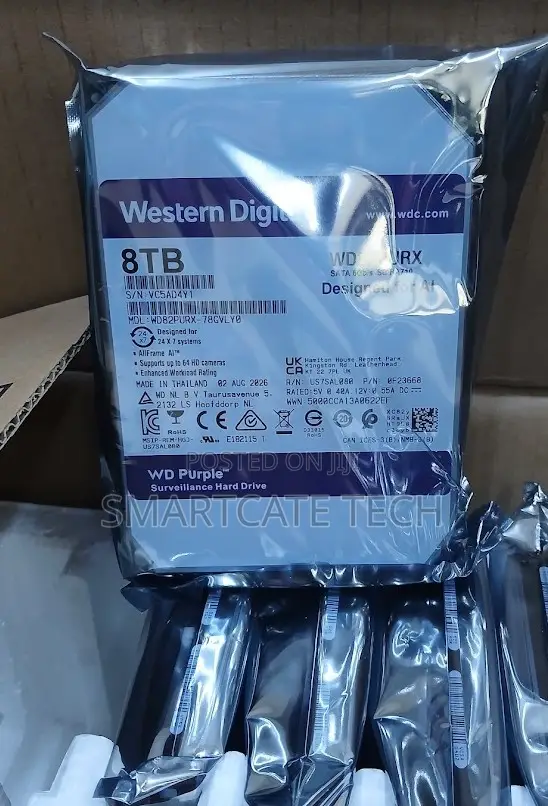 WD Purple 8TB HDD kwa CCTV Recording 24/7 - 1