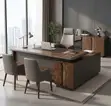 Ofisi ya L-Shape Desk Workstation 1.8M - 4
