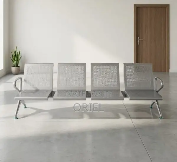 Heavy Duty 4-Seater Steel Waiting Bench - 1