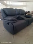 Kiti cha Recliner cha Watu Wawili King-Size Nyeusi - 1