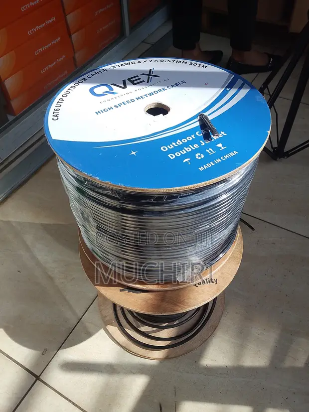 Cat6 Outdoor Network Cable QVEX Double Jacket 305m - 1