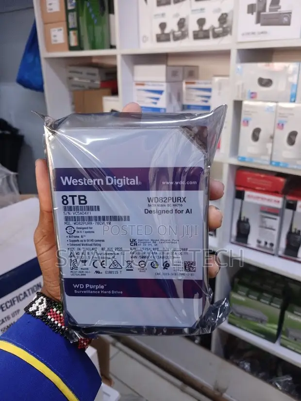 Western Digital WD Purple 8TB HDD kwa CCTV - 1