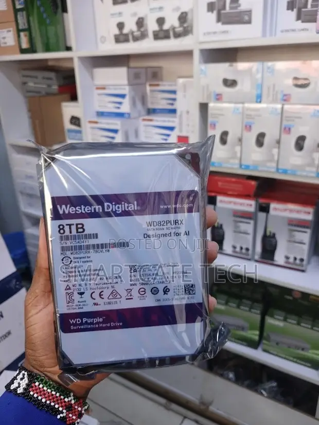 8TB WD Purple Pro Hard Drive ya CCTV - 1