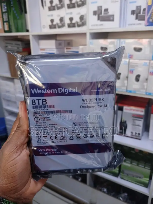 WD Purple 8TB Hard Disk ya Surveillance - Inafaa kwa DVR & NVR - 1