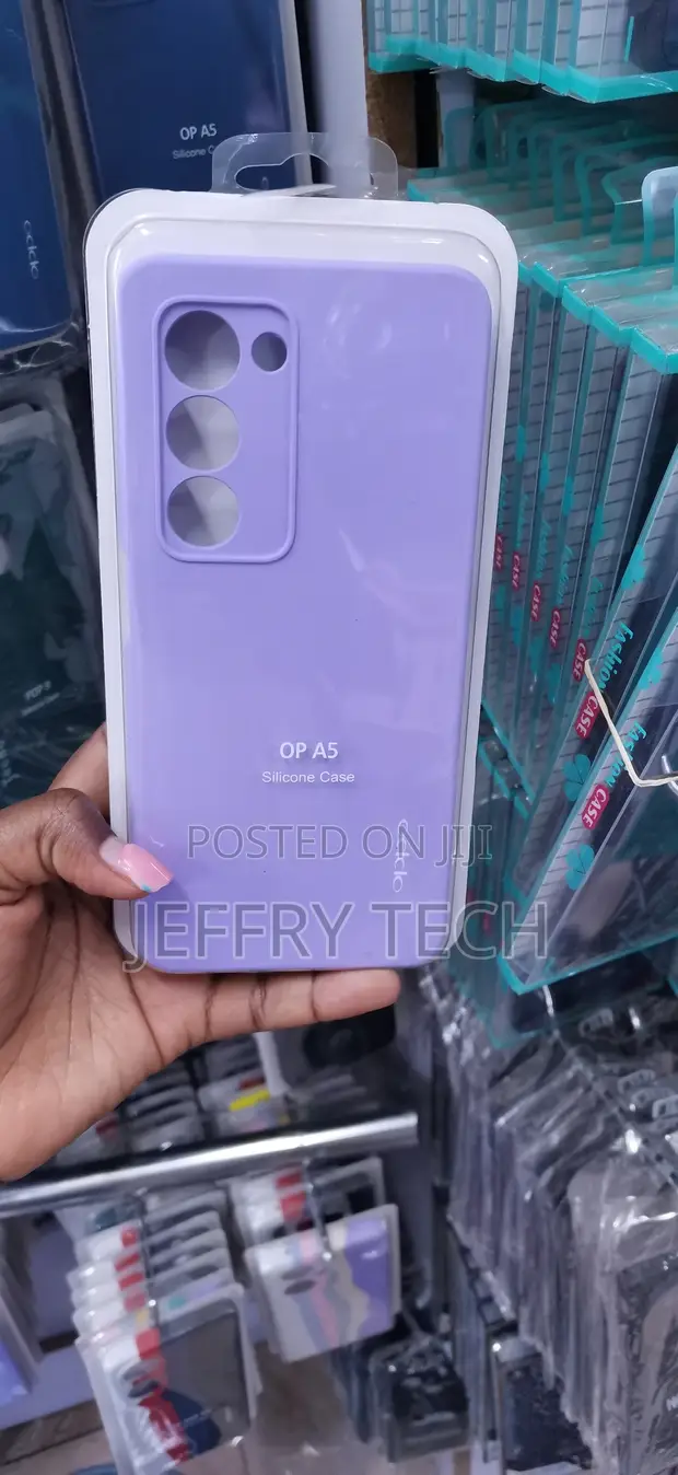 Kifaa cha Kioevu cha Silicone cha Zambarau Mwanga kwa Oppo A5 - 1