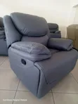 Luxurious King-Size Gray 1-Seater Recliner Sofa - 1