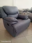 Luxurious Gray 1-Seater Recliner Sofa - 2