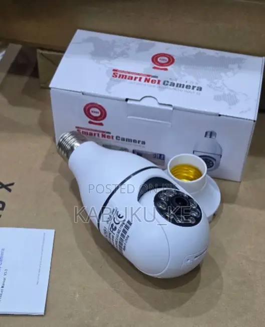Smart WiFi Bulb Camera 360° PTZ | Single Lens Panoramic CCTV - 1