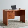 Custom Brown 3-Drawer Work Desk - 1