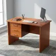 Custom Brown 3-Drawer Work Desk - 3
