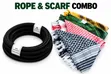 Arafat Keffiyeh Scarf with Agal Ring - 1
