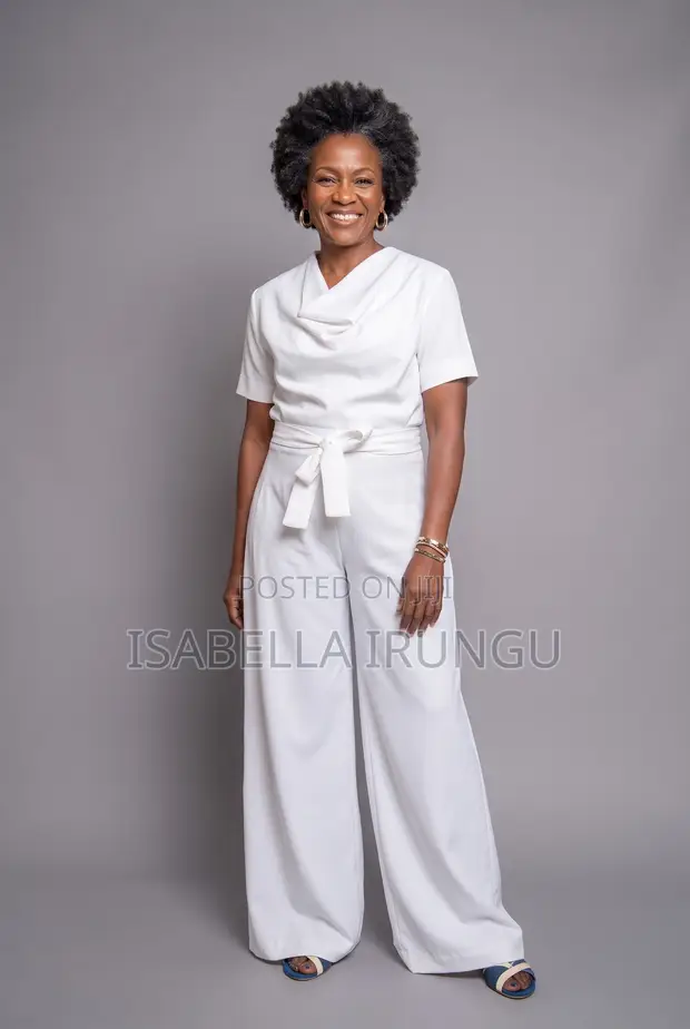 Set ya Cowl Neck Top na Palazzo Trouser - 1