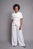 Set ya Cowl Neck Top na Palazzo Trouser - 1