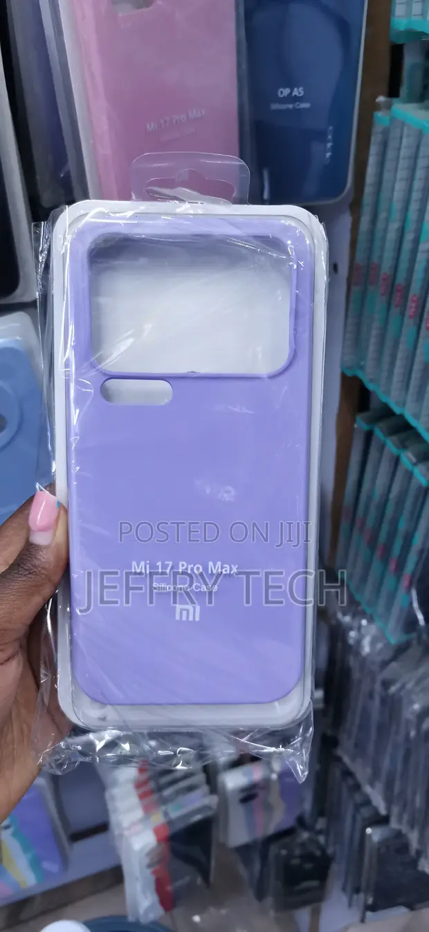 Kifaa cha Kesi ya Silicone Nyeupe-Zambarau kwa Mi 17 Pro Max - 1