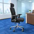 Executive Black Fabric Workstation Chair - 2