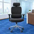 Executive Black Fabric Workstation Chair - 3