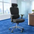 Executive Black Fabric Workstation Chair - 4