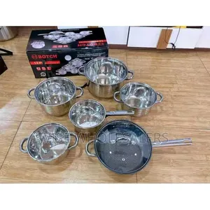 Botch 12-Piece Chuma cha Kutumika Kupikia na Frying Pan