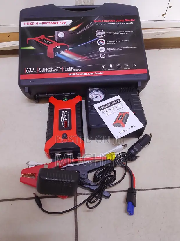 Jump Starter, Inflator ya Tyres na Charger ya Simu - 1