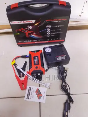 Jump Starter ya Gari na Air Pump & USB Charger