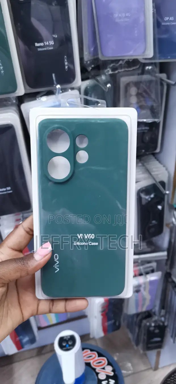 Kifuniko cha Kijani Kibichi cha Silicone cha Simu ya Vivo V60 - 1