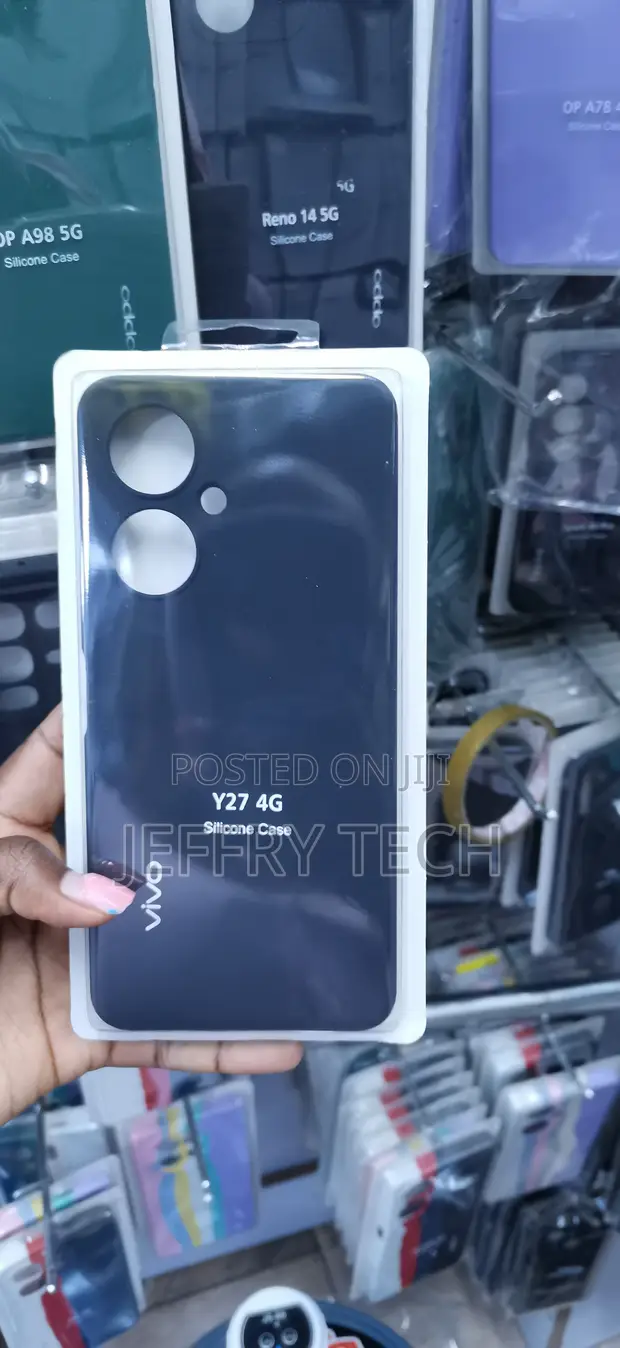 Kifuniko cha Bluu Nyeusi cha Silicone cha Vivo Y27 4G - 1
