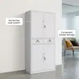 4-Door Metallic File Cabinet with 2 Drawers - 3