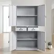 4-Door Metallic File Cabinet with 2 Drawers - 4