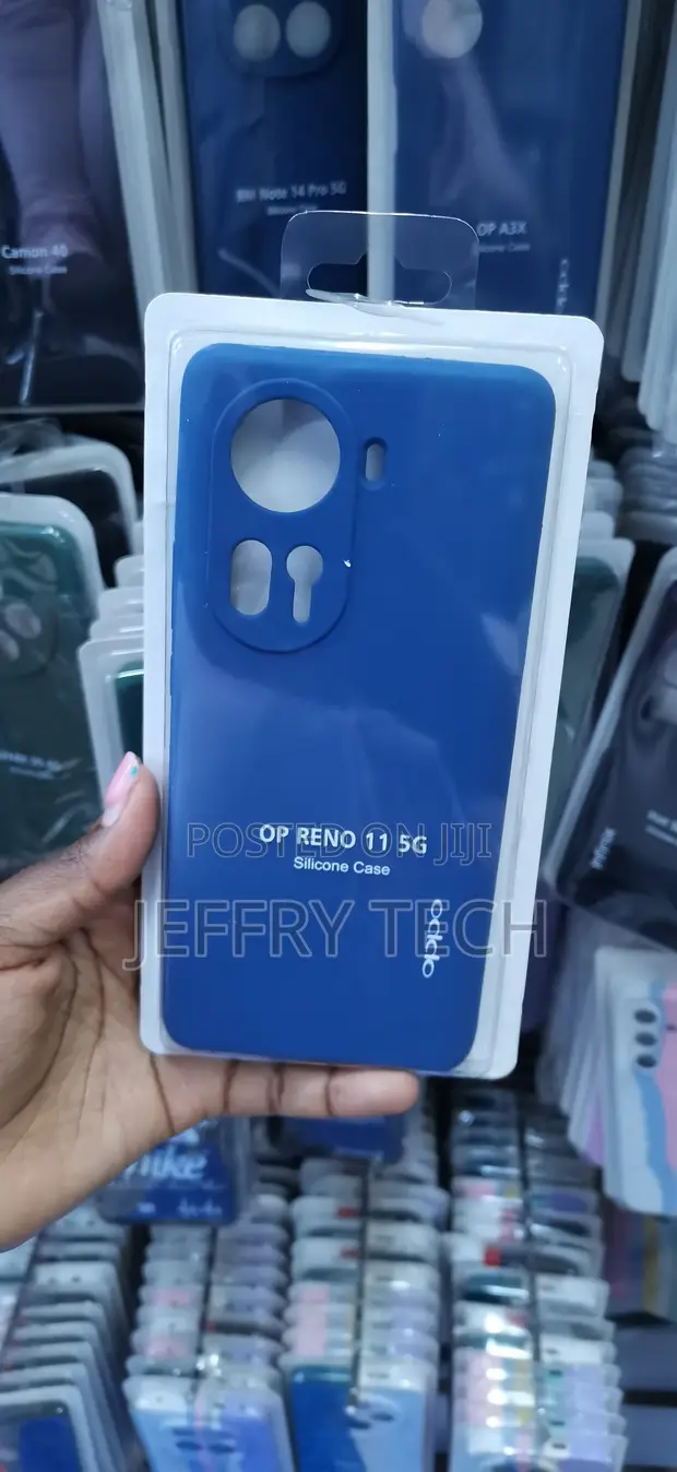 Dark Blue Liquid Silicone Case for Oppo Reno 11 5G - 1