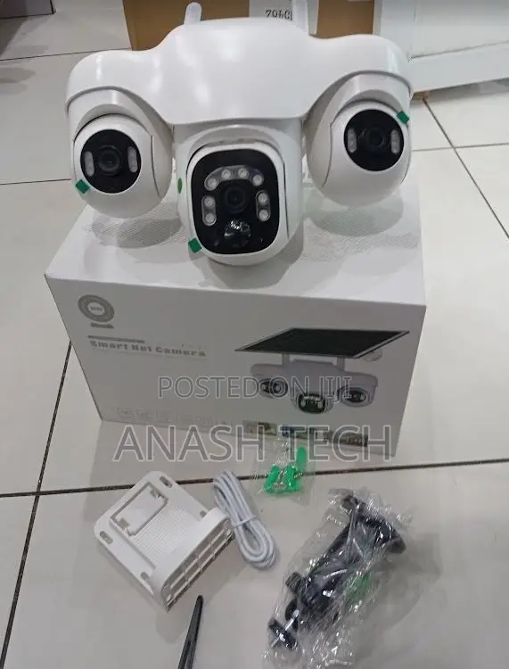 V380 Pro Triple Screen HD Solar Surveillance Camera - 1