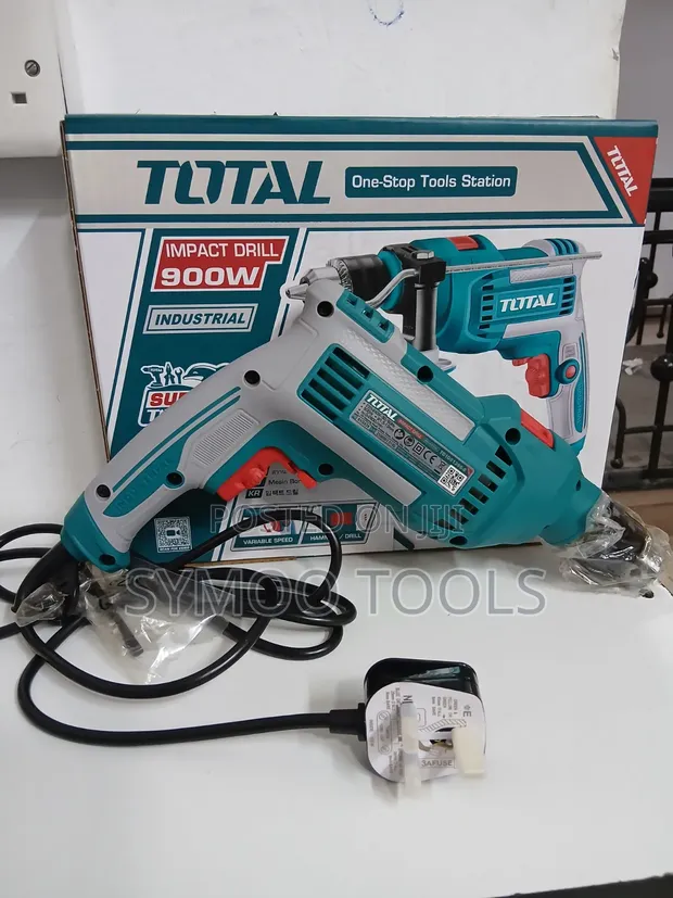 Total 900W Corded Impact Drill - 1