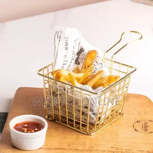French Fries Frying Basket - Dhahabu