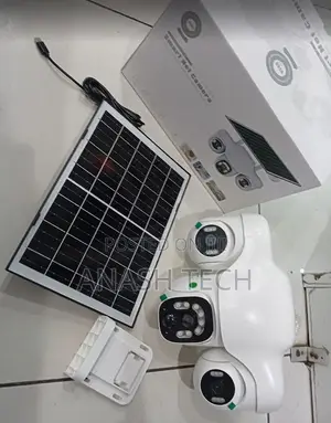 Kamera ya Usalama ya V380 Pro 3-Lens Solar WiFi PTZ