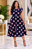 Skater Polka Dots Dress - Mpya Kabisa - 2