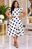 Skater Polka Dots Dress - Mpya Kabisa - 3