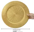 13 Inch Gold Charger Plates - Round Reef Pattern - 3
